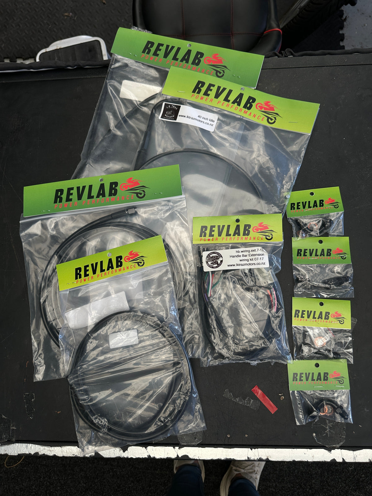 V-Rod & Muscle Extended Handlebar Cable/Hose Kit — ABS