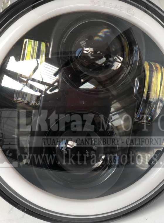 Black 5.75 Inch Daymaker Projector LED Headlight Black  with Halo