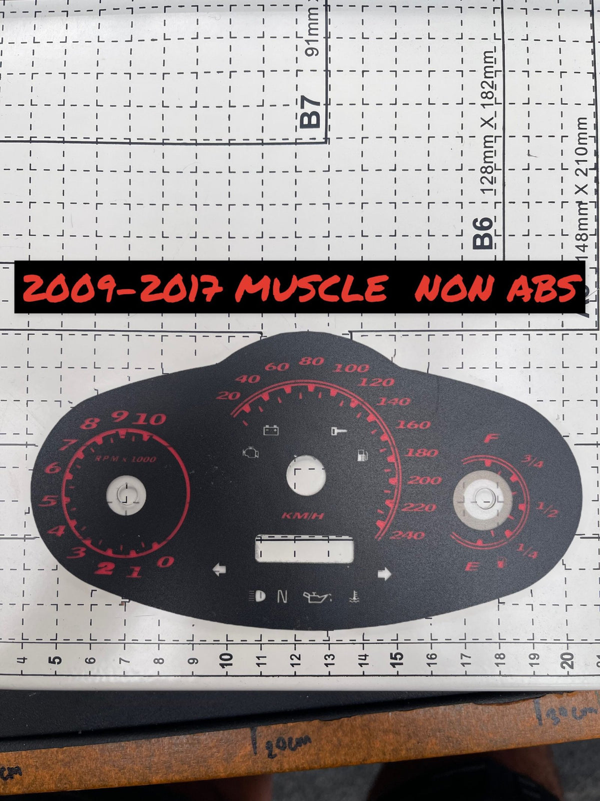 Face Plate - VROD converts  from MPH to KPH