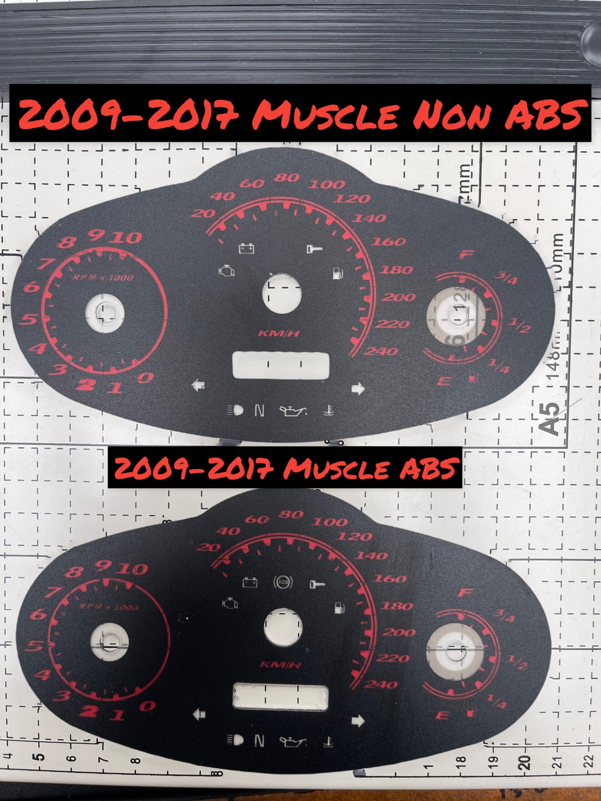 Face Plate - Muscle converts  from MPH to KPH