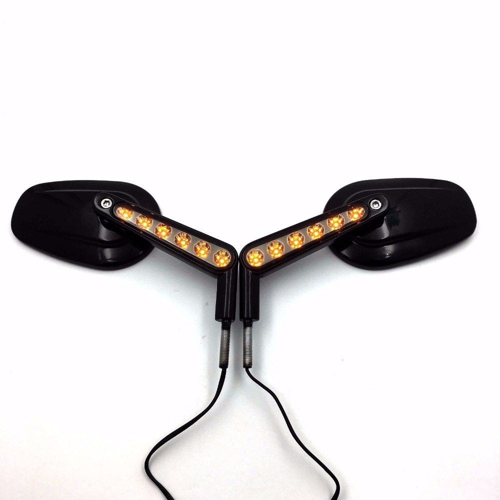 Black - Mirrors with Integrated LED Indicators
