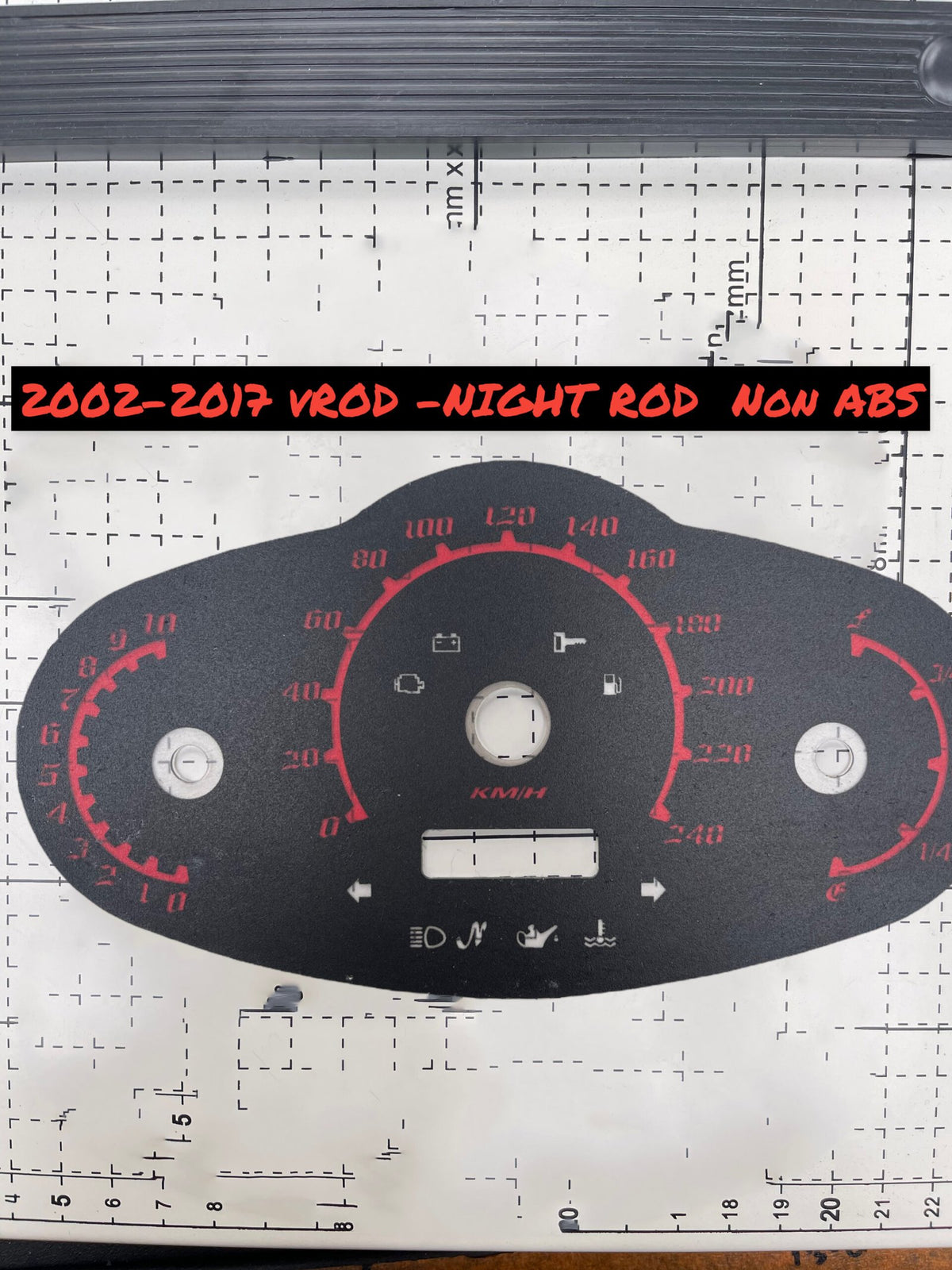 Face Plate - VROD converts  from MPH to KPH