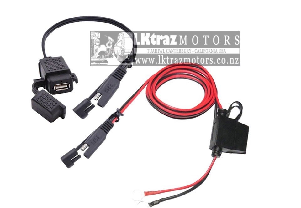 3.1A Waterproof Motorcycle USB Mobile Phone Charger SAE to USB Adapter Socket