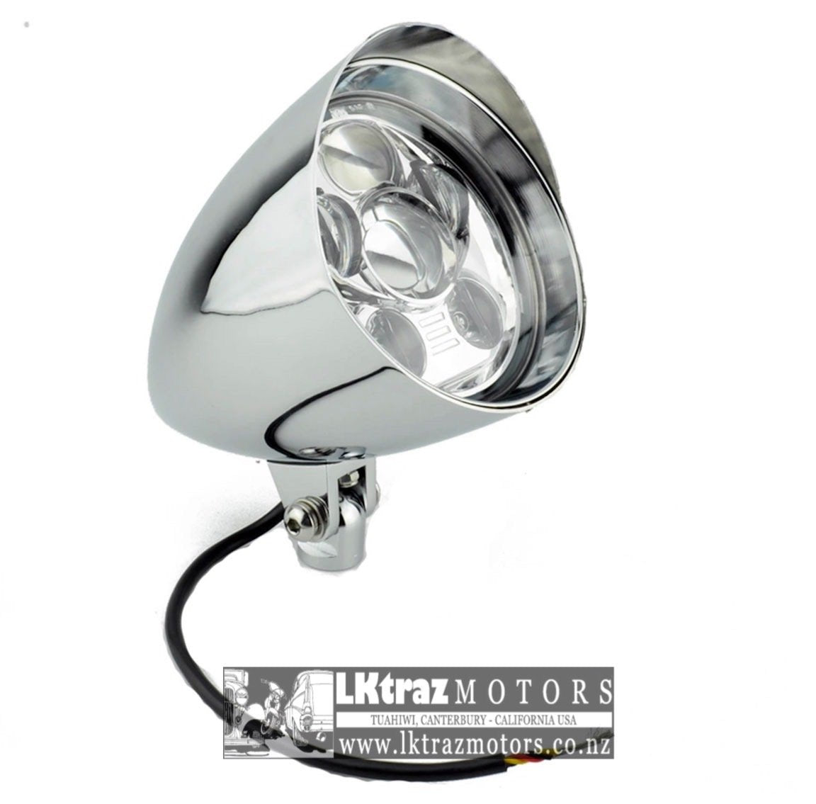 Black or Chrome 5.75 inch Bullet Led Bullet Headlight