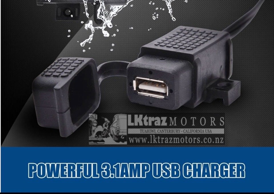 3.1A Waterproof Motorcycle USB Mobile Phone Charger SAE to USB Adapter Socket