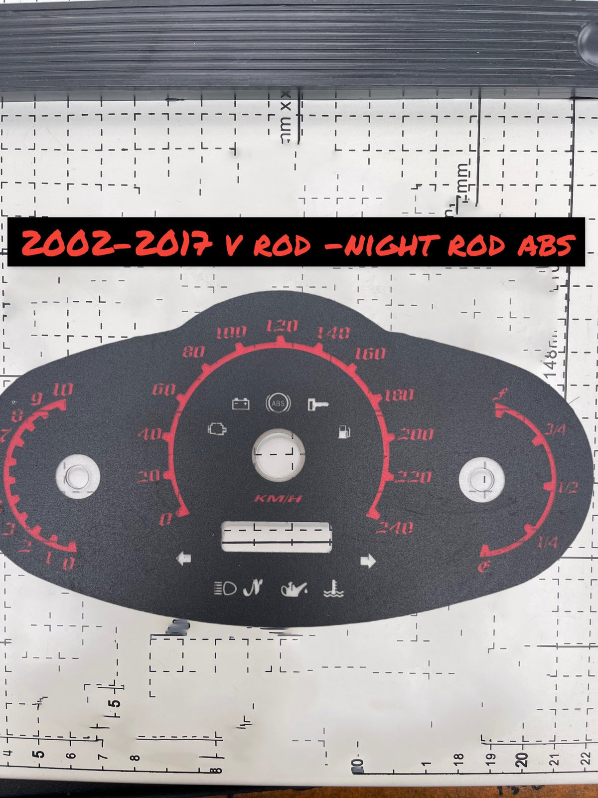 Face Plate - VROD converts  from MPH to KPH