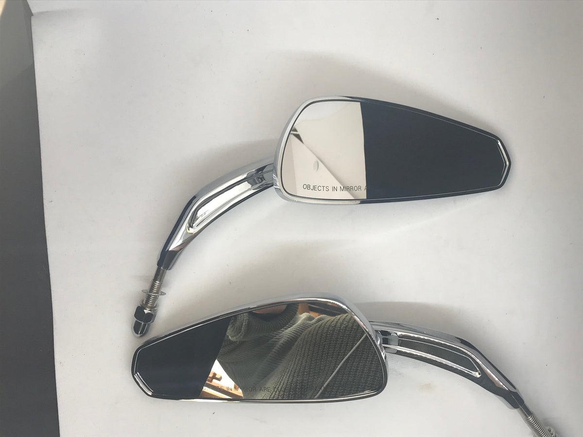 Tear Drop Tribal Mirrors Black or Chrome