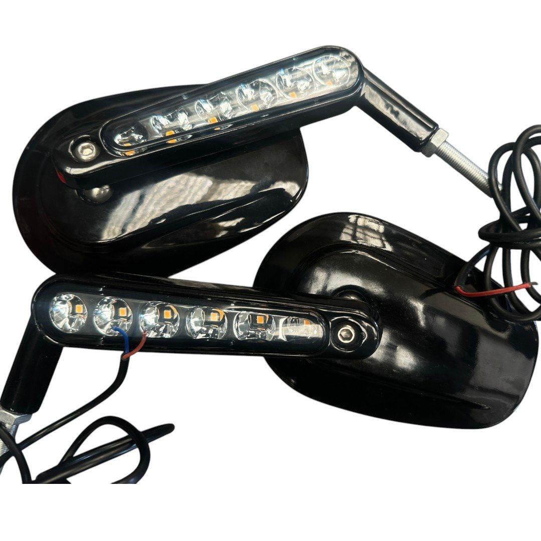 Black - Mirrors with Integrated LED Indicators