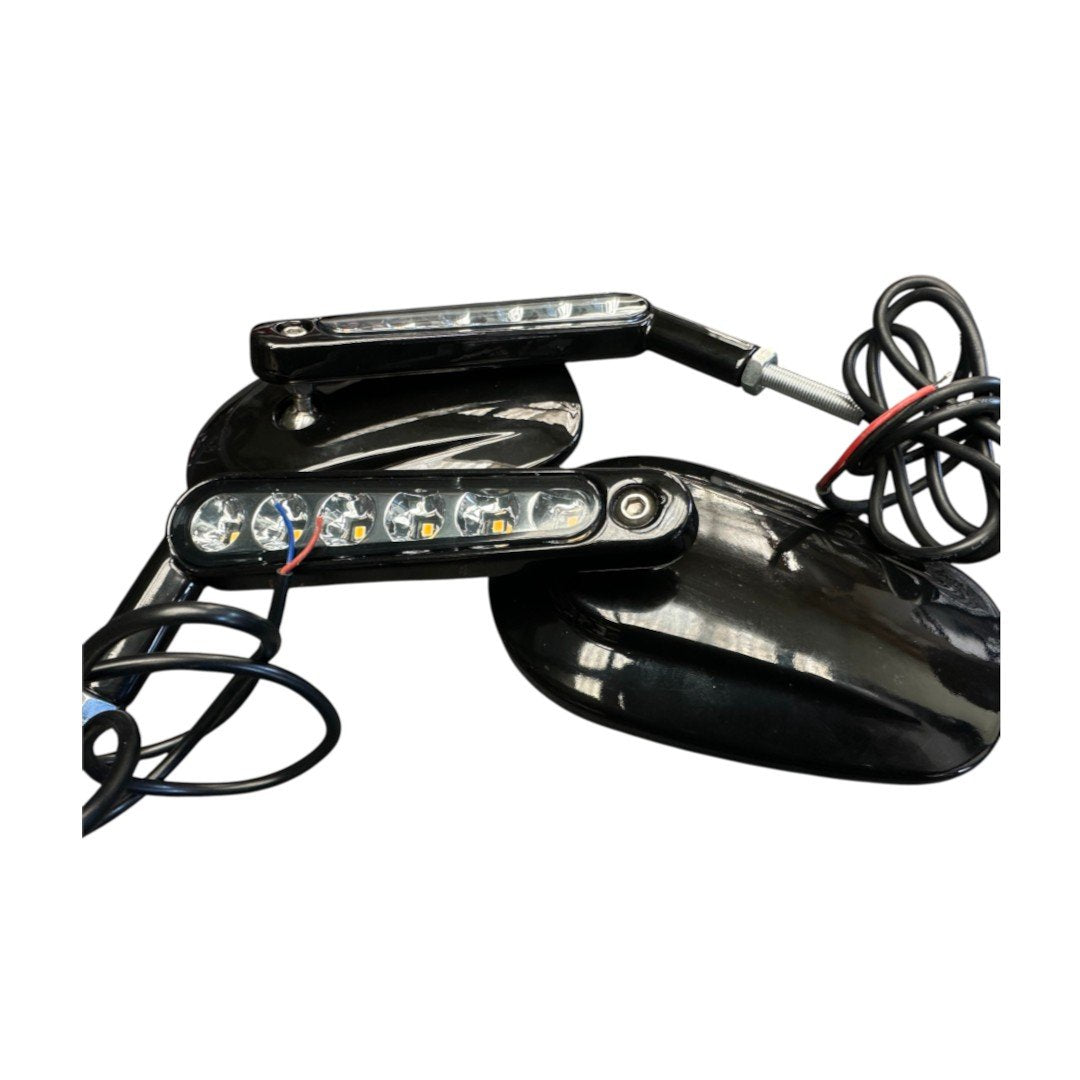 Black - Mirrors with Integrated LED Indicators