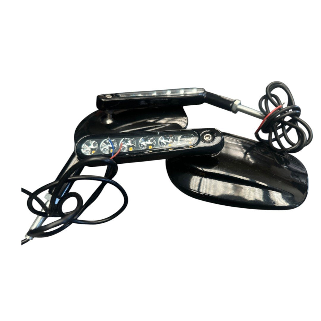Black - Mirrors with Integrated LED Indicators