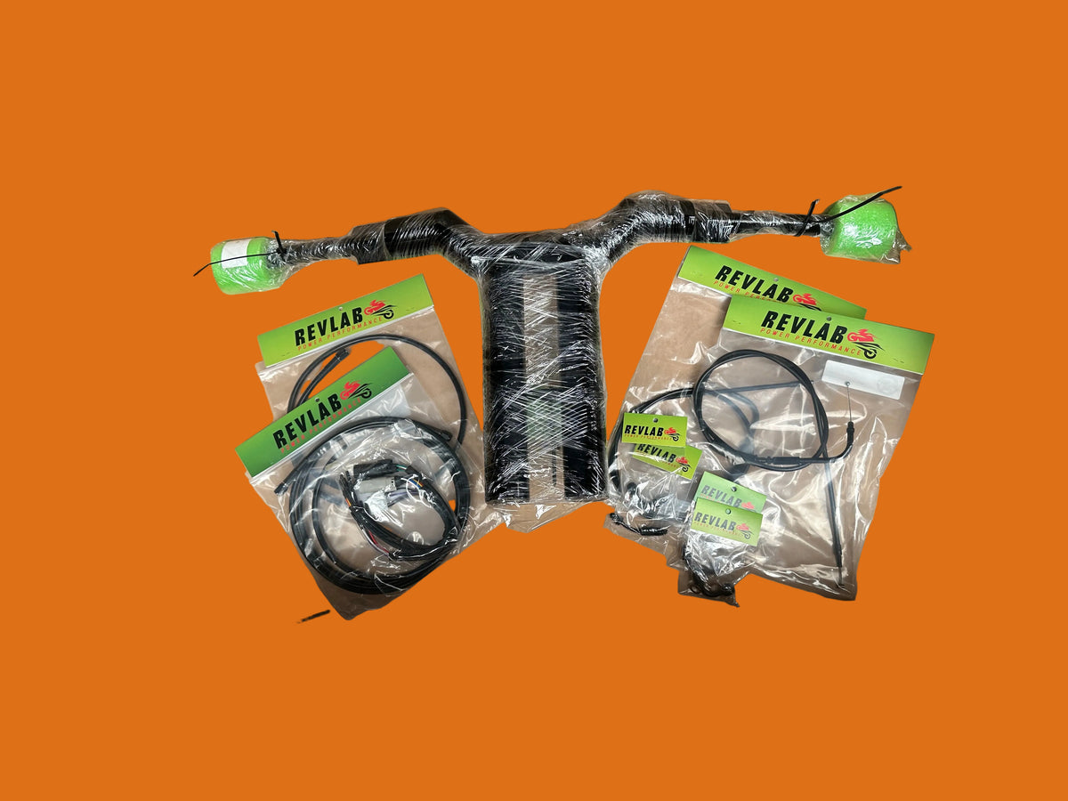 MX Tee Handle Bars V-Rod 14 Inch with Cable Kit ABS