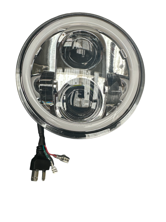 Chrome 5.75" Daymaker Headlight With Halo
