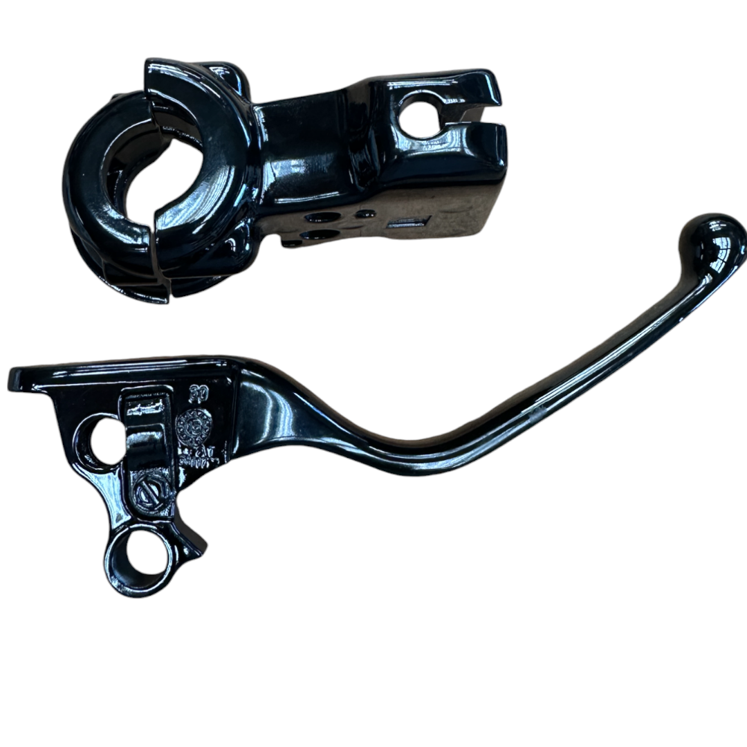 Clutch Perch and Lever - Gloss Black M8 Softail