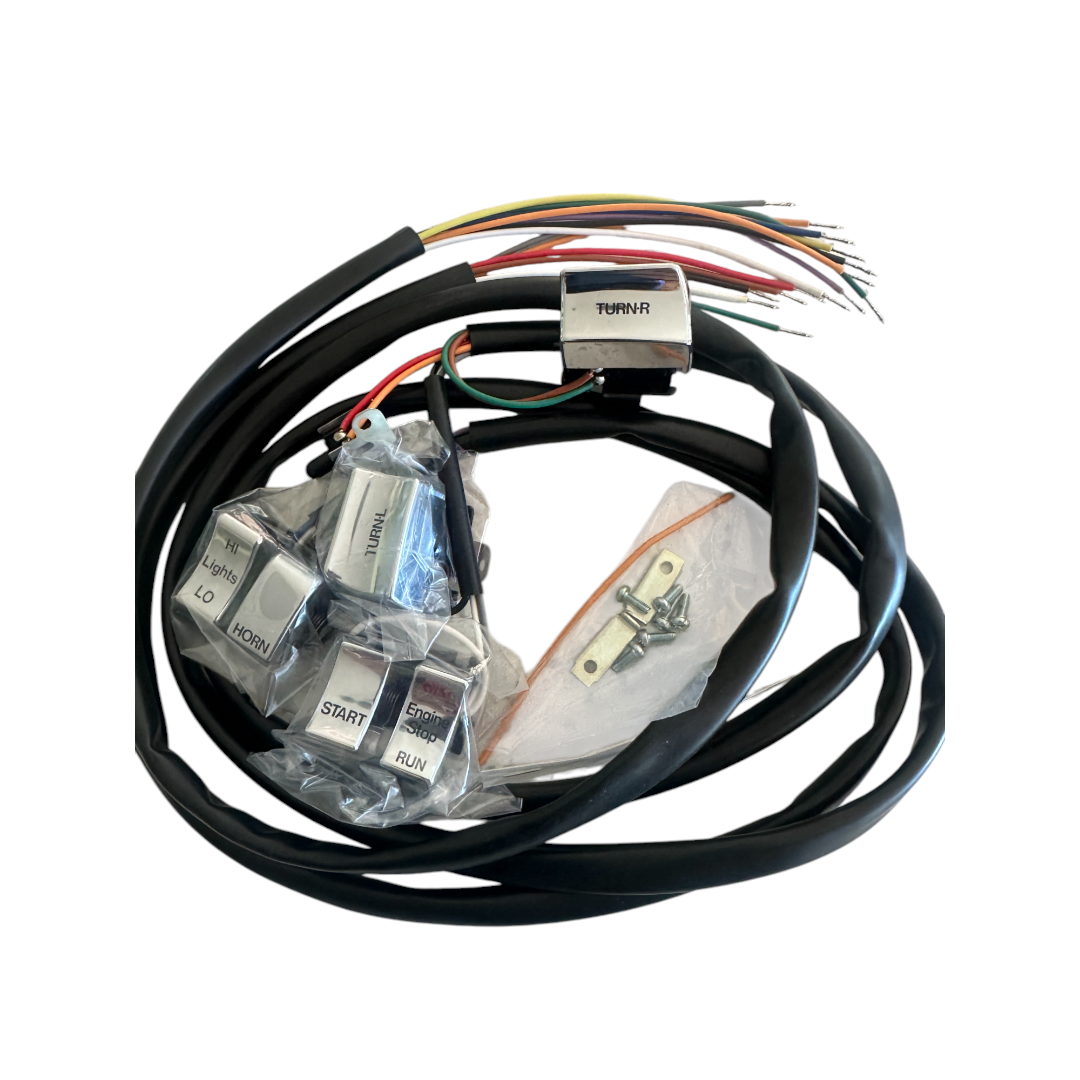 Handle bar Switches / wiring harness 48 Inch (chrome)