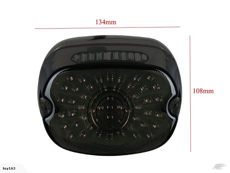 Tail light - LED with indicators - smokey lens (fits dynas, softails, etc)