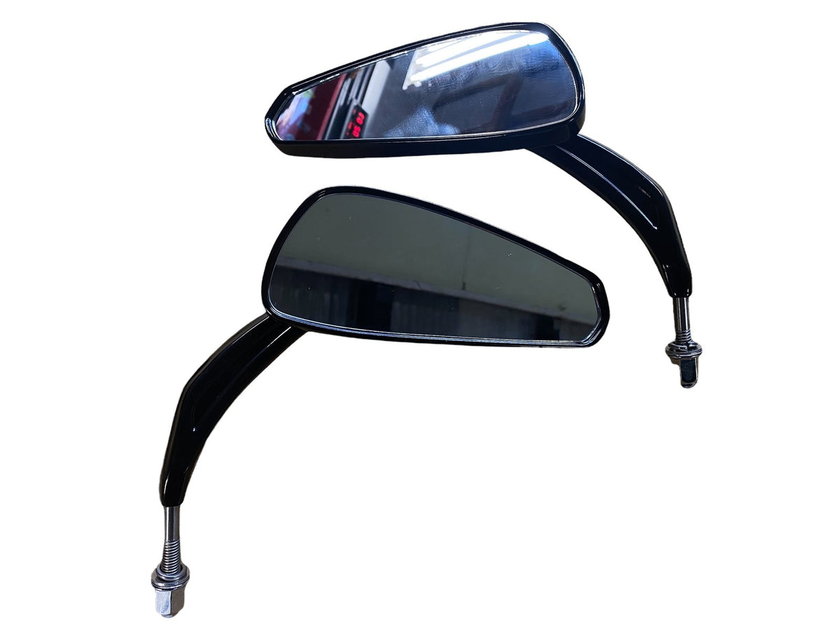 Tear Drop Tribal Mirrors Black or Chrome