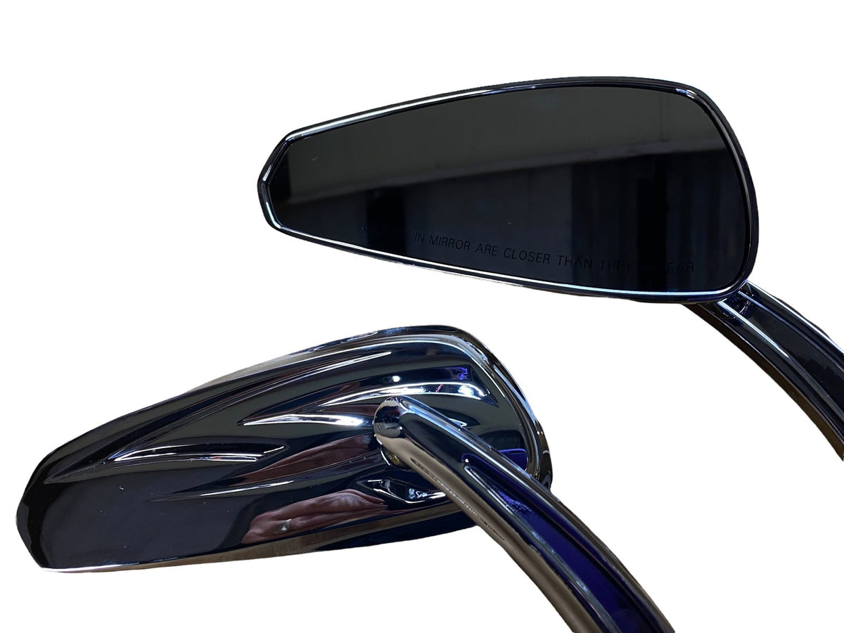 Tear Drop Tribal Mirrors Black or Chrome