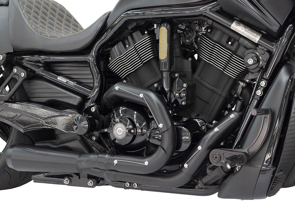 Trask Assault black 2-into-1 V-Rod exhaust TM-5400BK