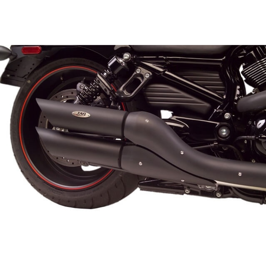 TAB Performance V-Rod Slash Cut Slip-Ons Black 111-2220