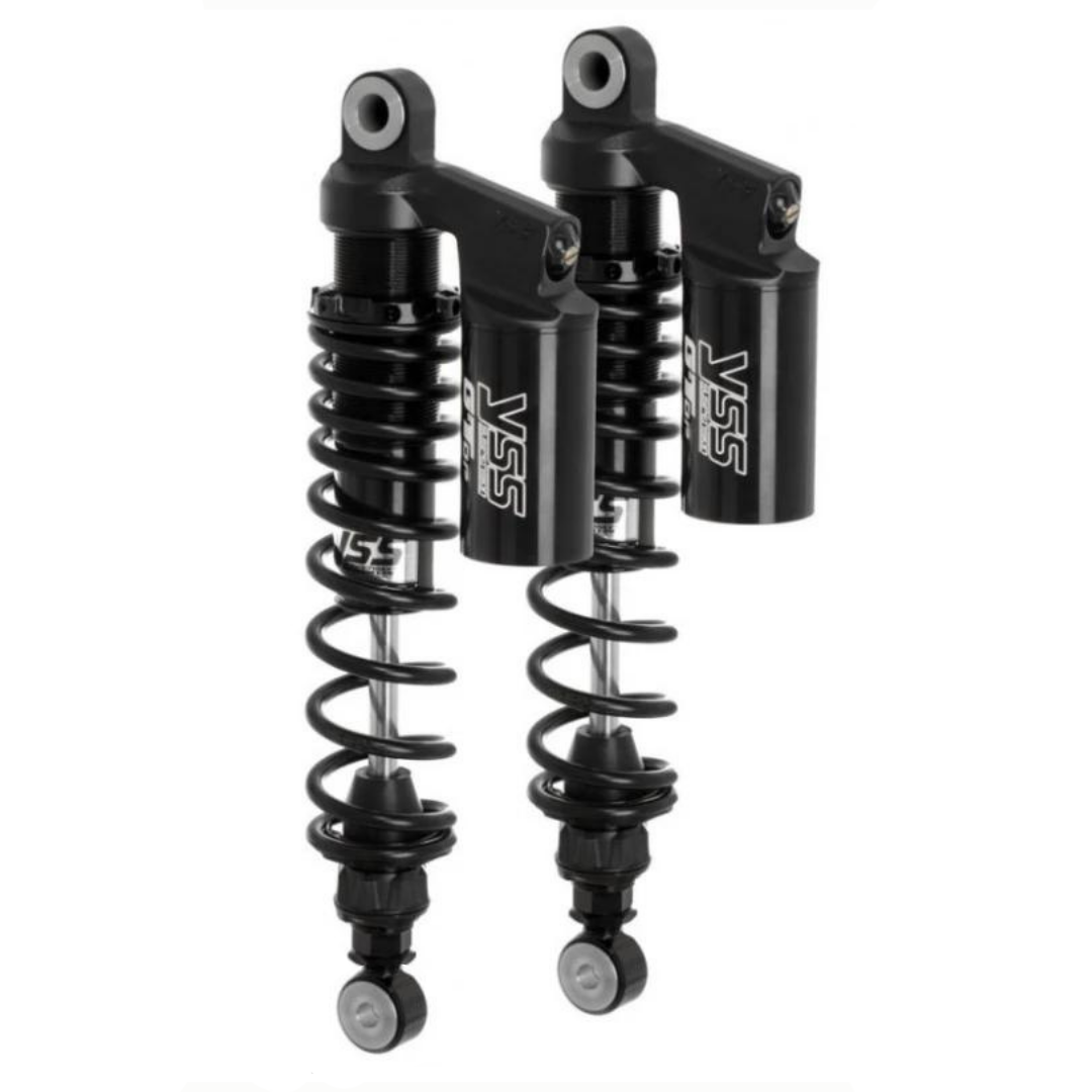 YSS RG362 Blackline adjustable piggyback shocks for V-Rod