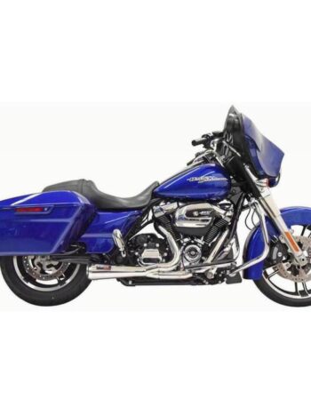 BASSANI ROAD RAGE 2 : 1 SHORT SYSTEM IN CHROME FOR HARLEY DAVIDSON 2017-2024 TOURING MODELS (1F42R)