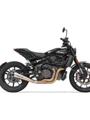 BASSANI EXHAUST SLASH-CUT SLIP-ON MUFFLER IN STAINLESS STEEL FINISH FOR 2019-2024 INDIAN FTR 1200 MODELS (8F127SS)