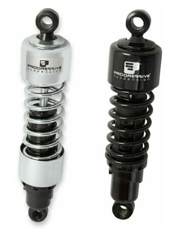 PROGRESSIVE SUSPENSION 412 SERIES AMERICAN-TUNED GAS SHOCKS W/COVER CHROME 12.63