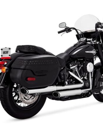 V16879 CHROME 3" TWIN SLASH SLIP-ON MUFFLERS FOR 18-20 FLDE/FLHC